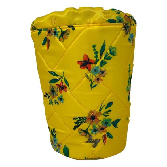 Lug Color Joy Tumbler Bag Bouquet Yellow Floral Travel Toiletry Artist Supply - Picture 15 of 15